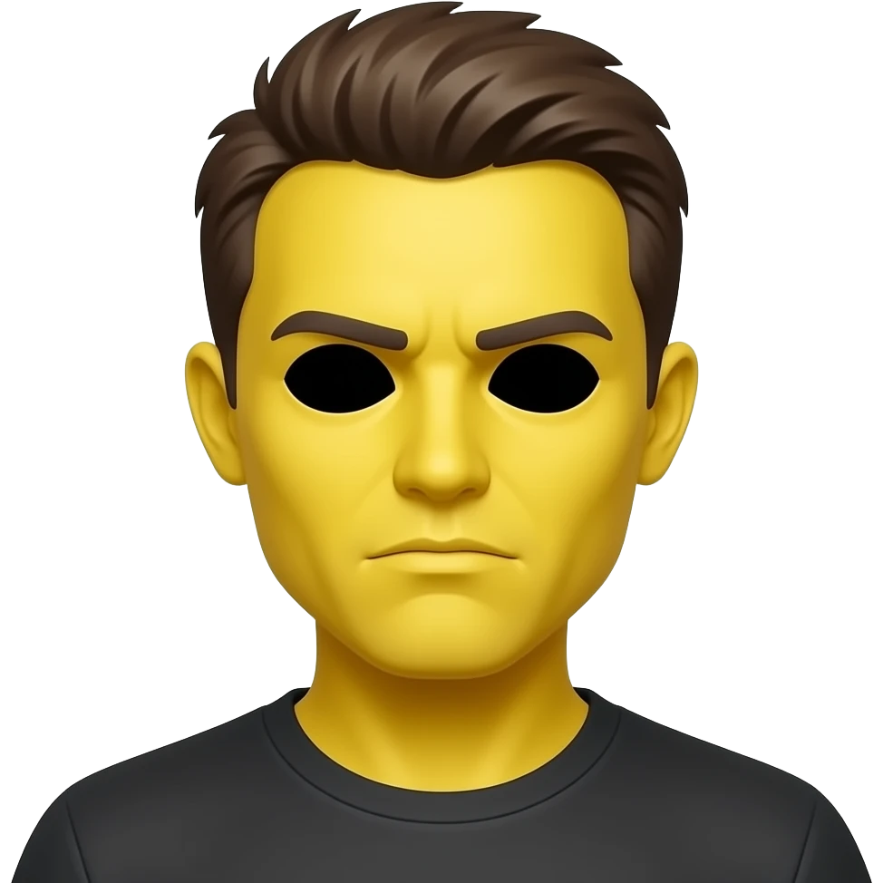 ايموجي مرعب بدون فم لونه أصفر emoji