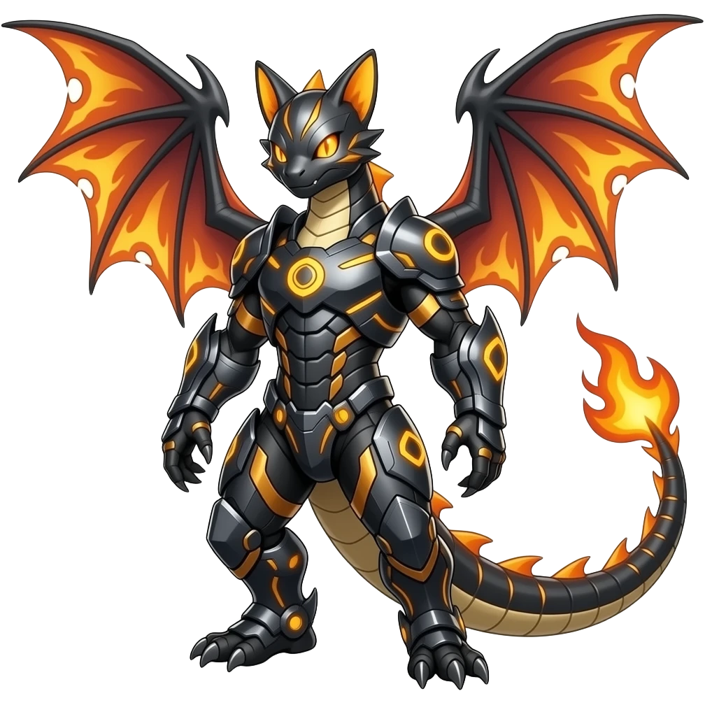 Garchomp-Veemon-Digimon-Latias-Peppercat-Pokémon-Flamedramon-fusion-animal-hybrid-creature, Full body emoji