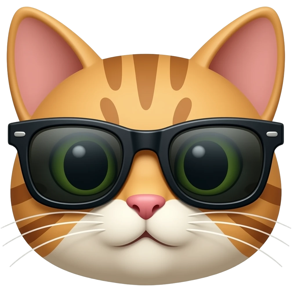 Cat wearing sunglasses emoji
