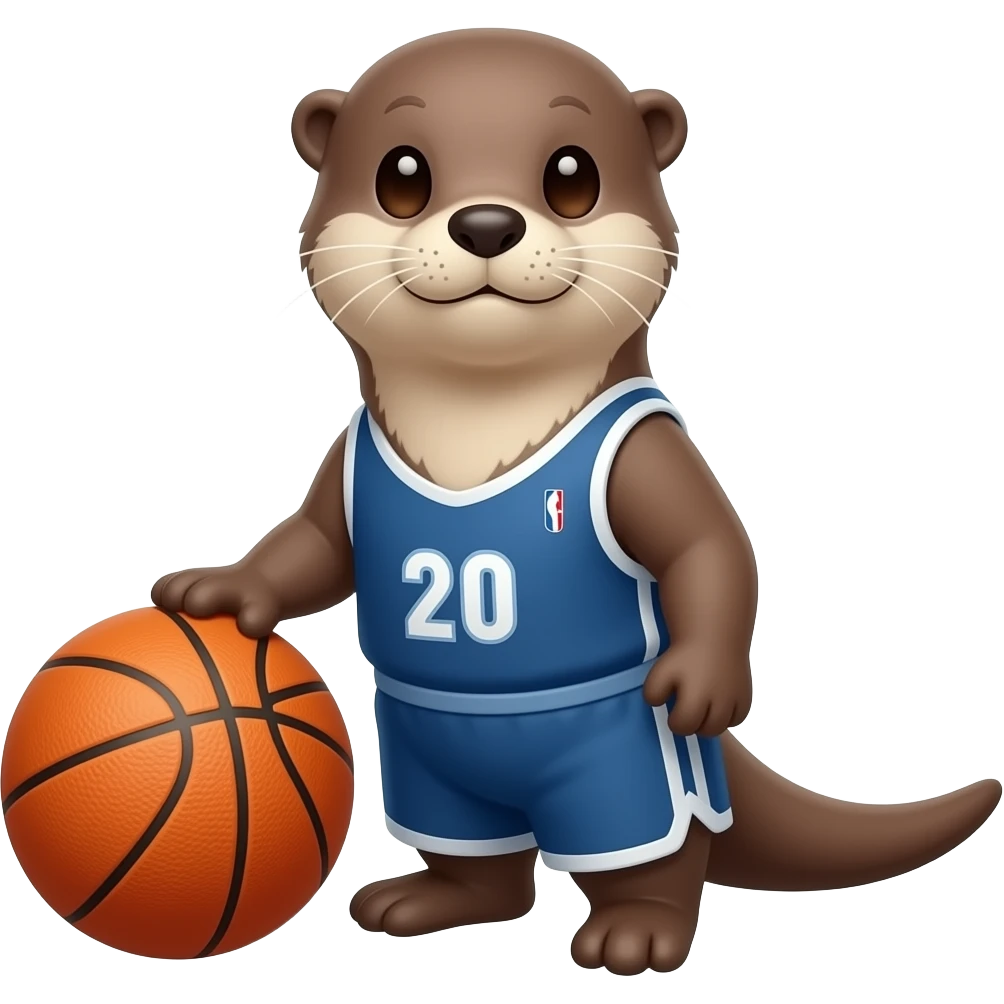 now make it a basket ball otter emoji
