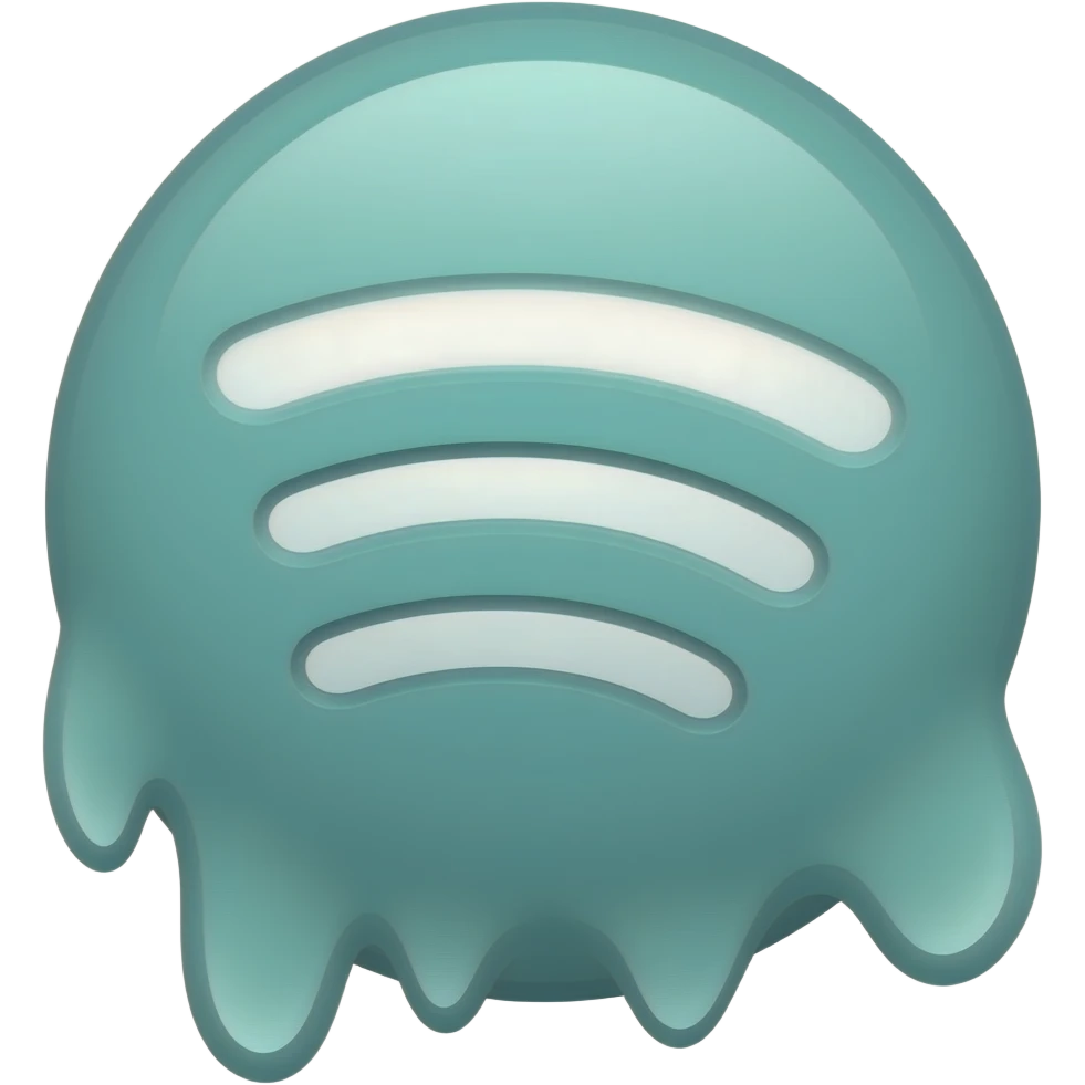 creer moi une icone spotify facon il est en train de fondre emoji