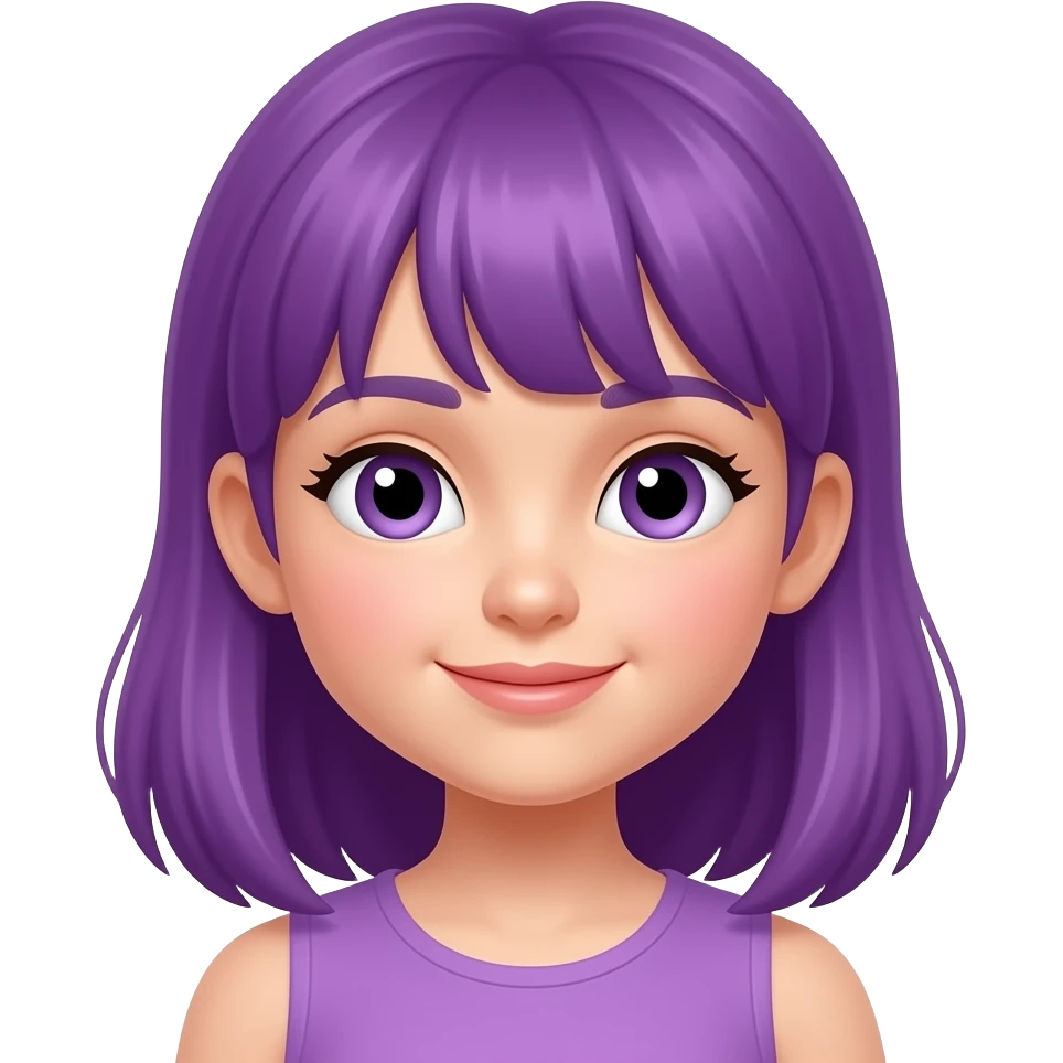 Cute purple girl emoji
