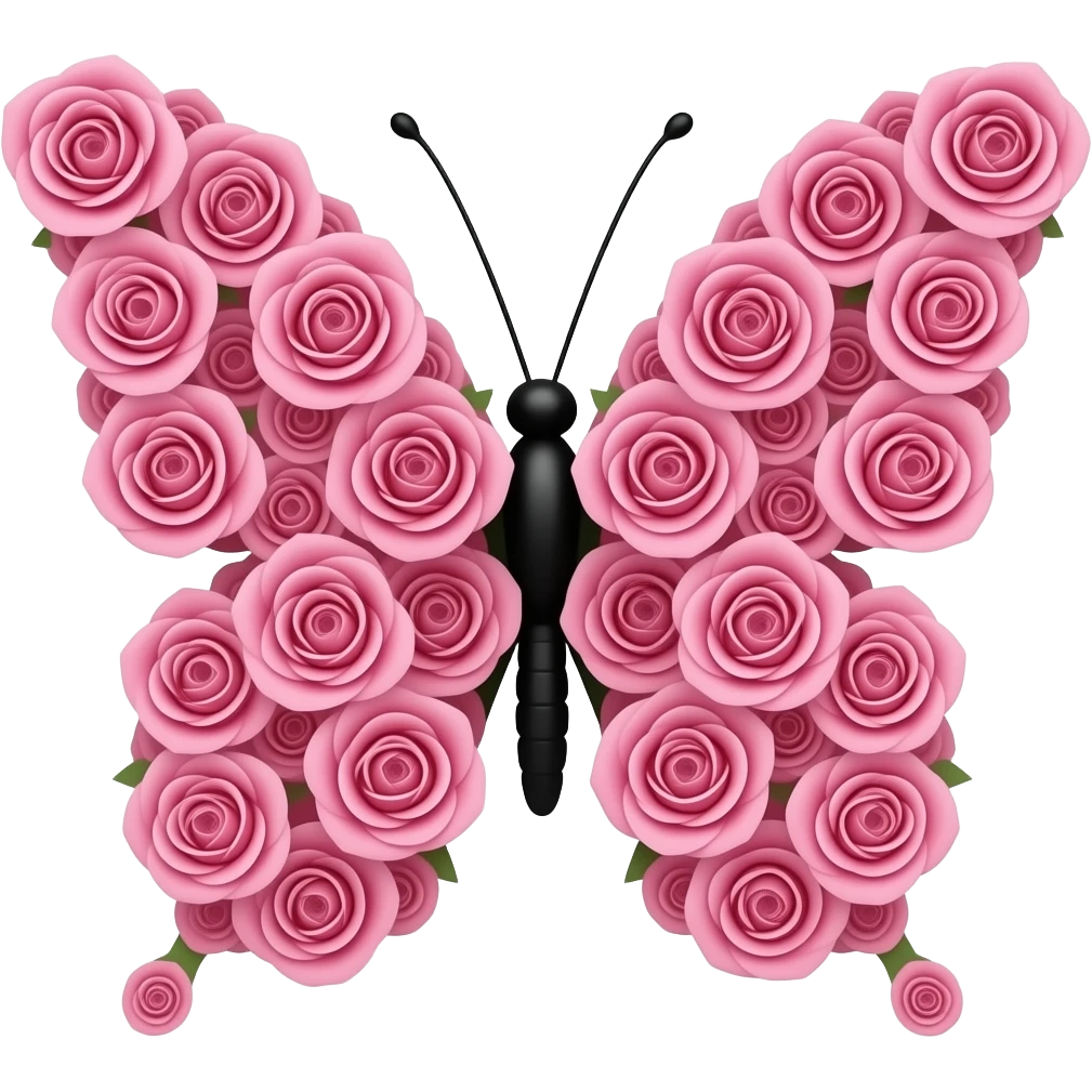 Vreau un fluture din trandafiri roz emoji