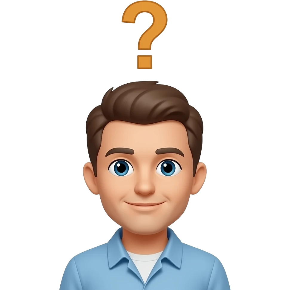 add question up and near the head emoji