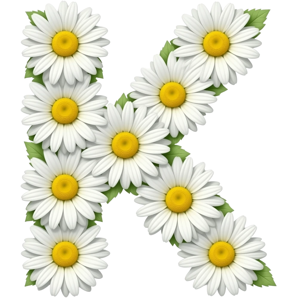 K LETTER daisy emoji