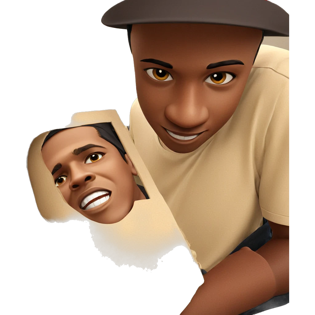 smiling boy in quirky hat emoji