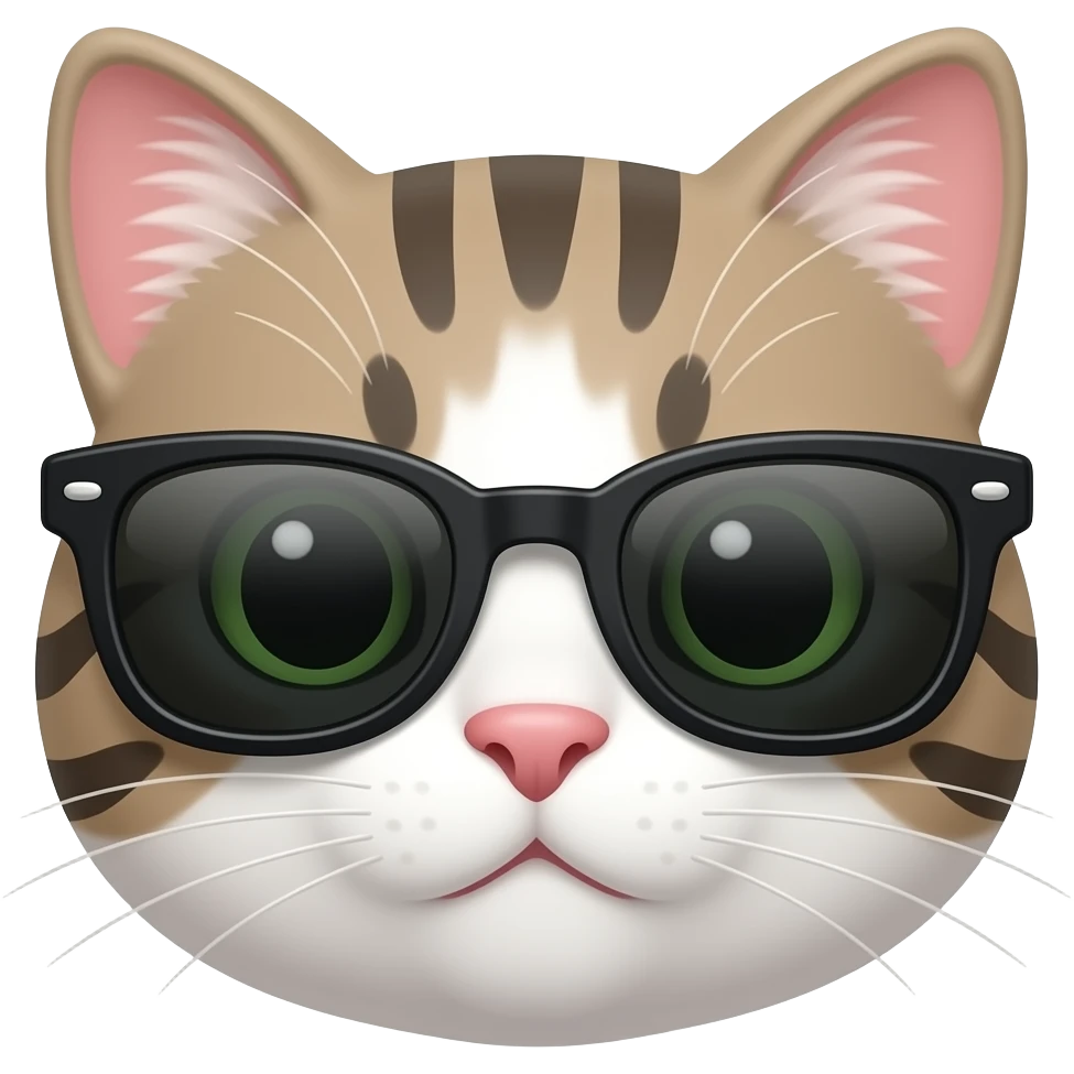 Cat wearing sunglasses emoji