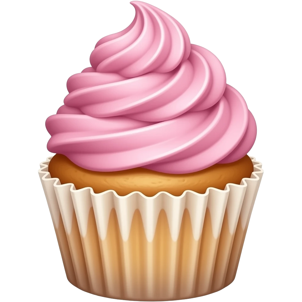 Cupcake with pink icing emoji