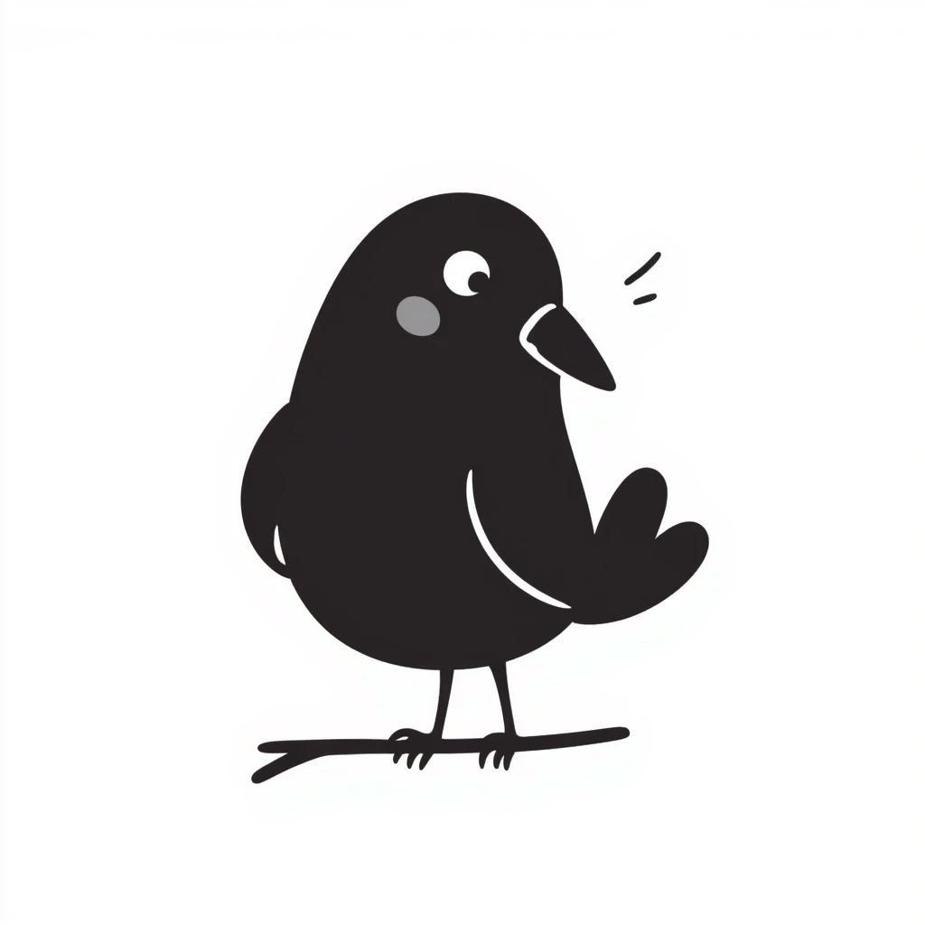 Crow emoji