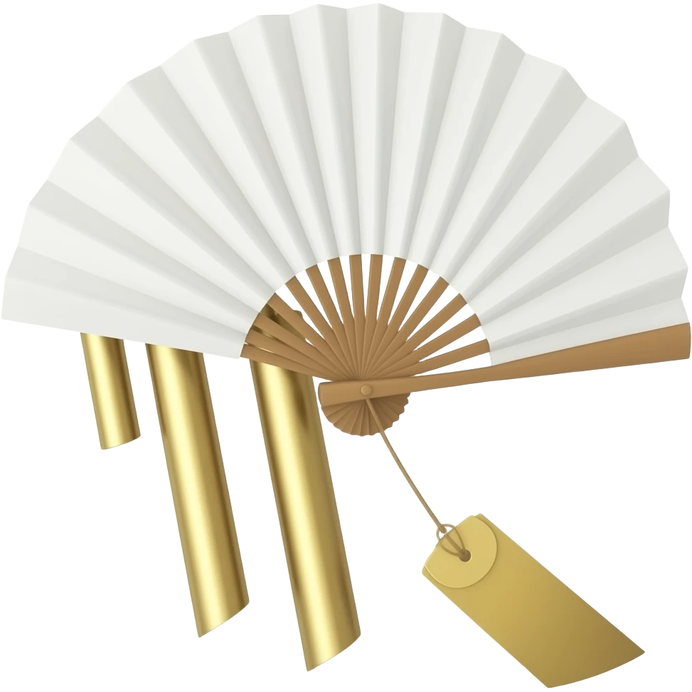 wind chimes with 1 paper furin emoji