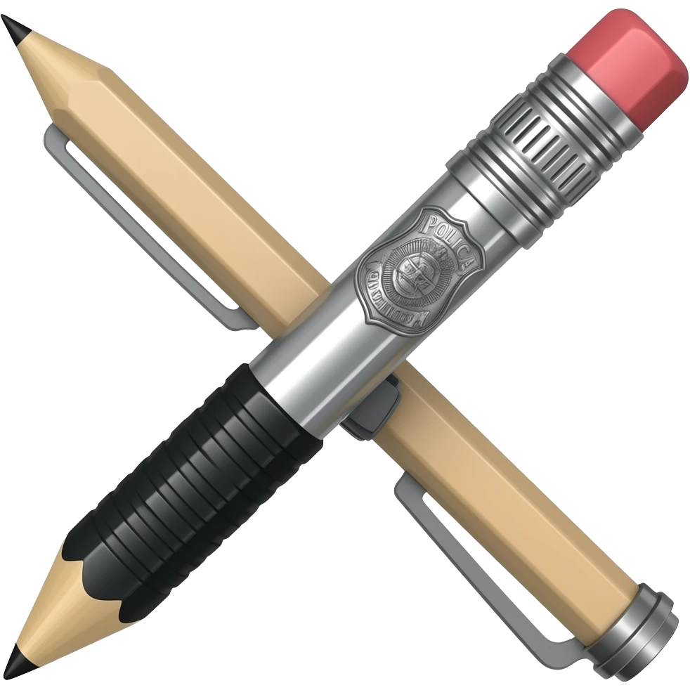 heavy duty police pencil emoji