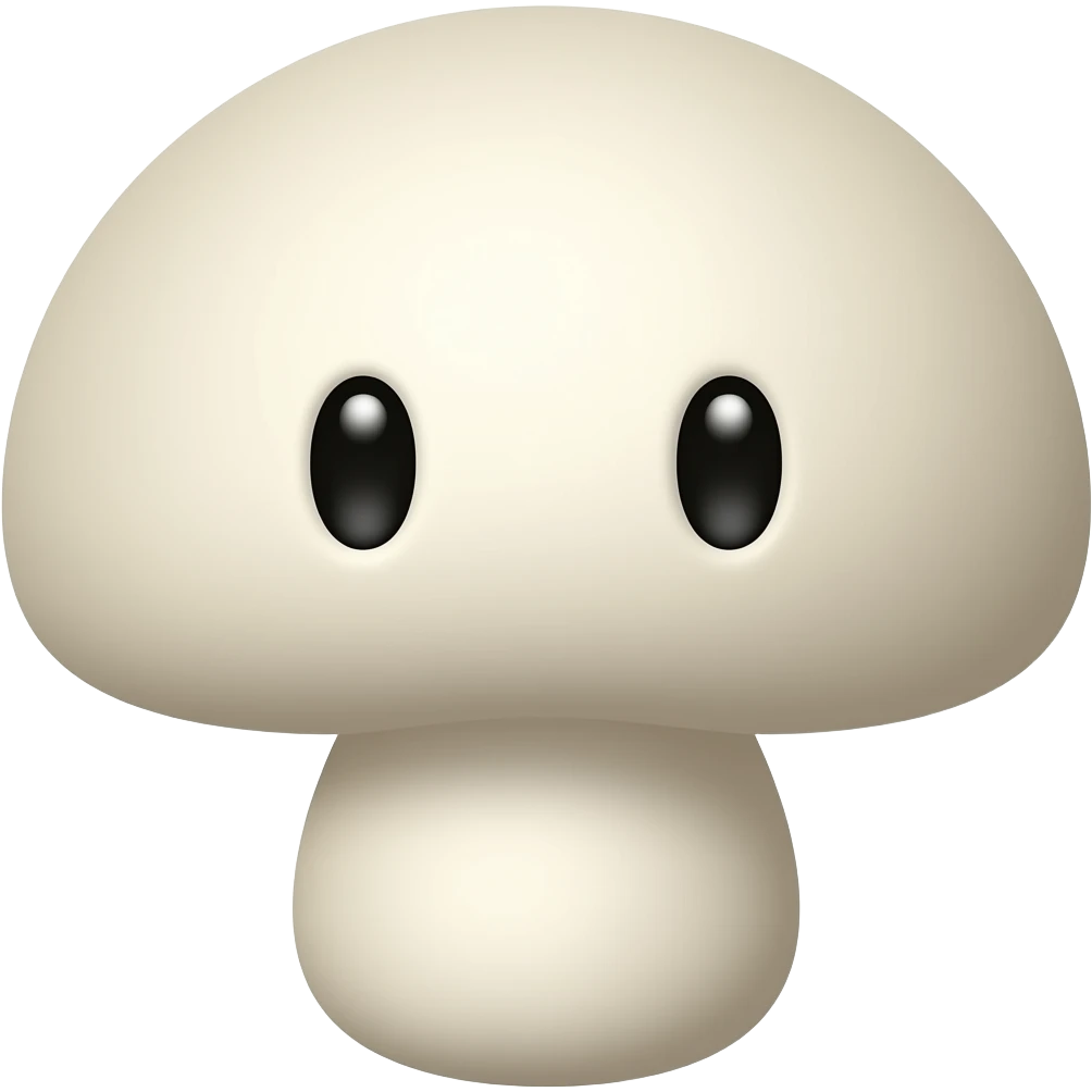 Kawaii champiñon blanco emoji
