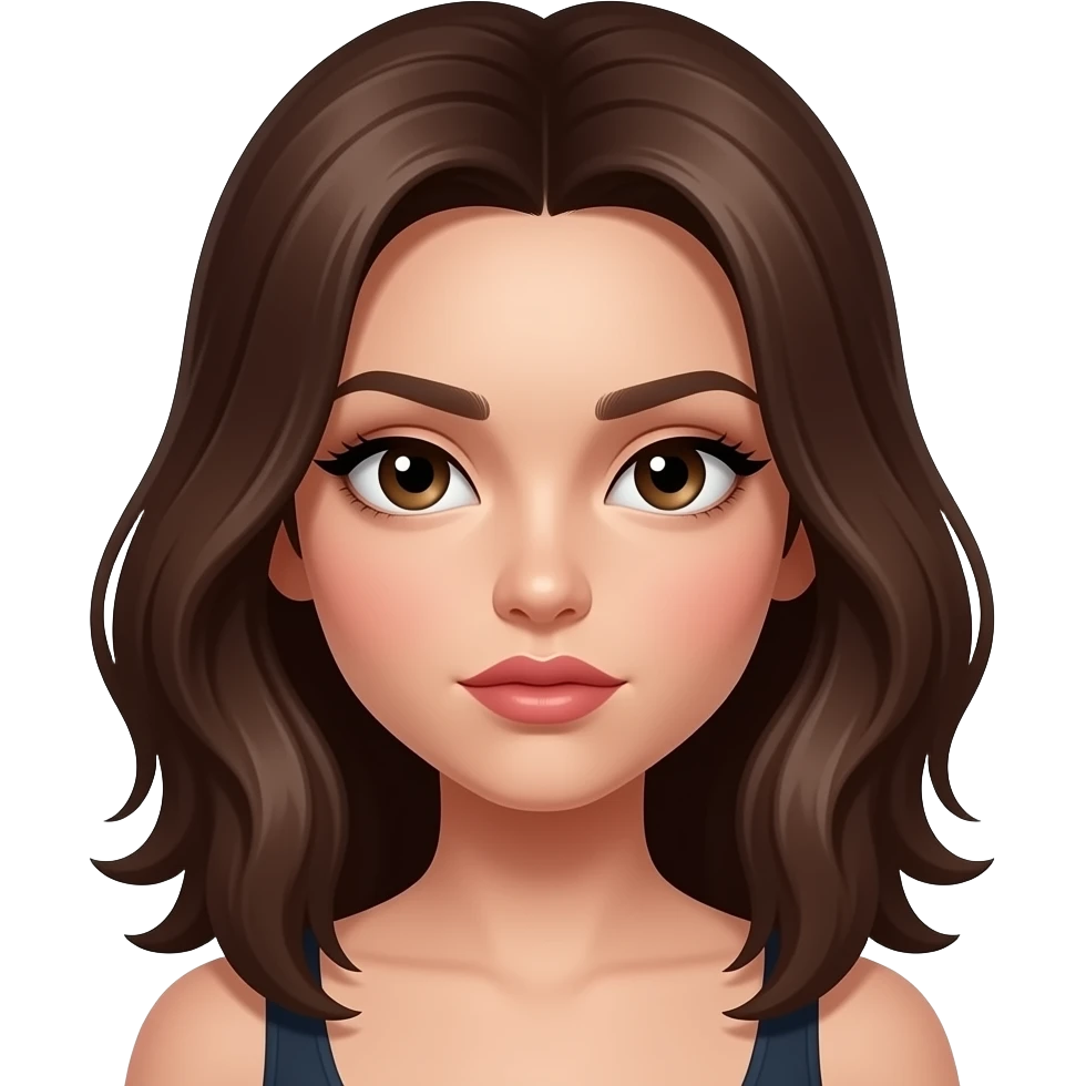 Brunette girl sexy emoji