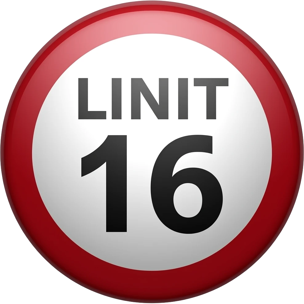 Speed limit 16 emoji