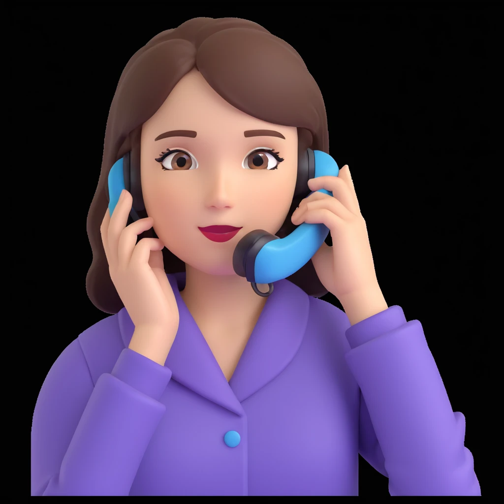 girl talking on phone bedroom background, close up pose emoji