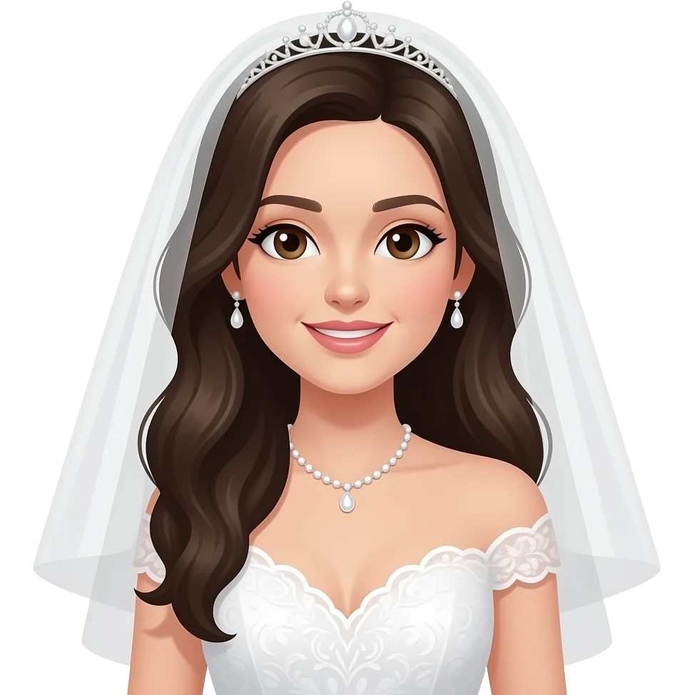 웨딩 드레스 입고 있는 예쁜 여자 emoji