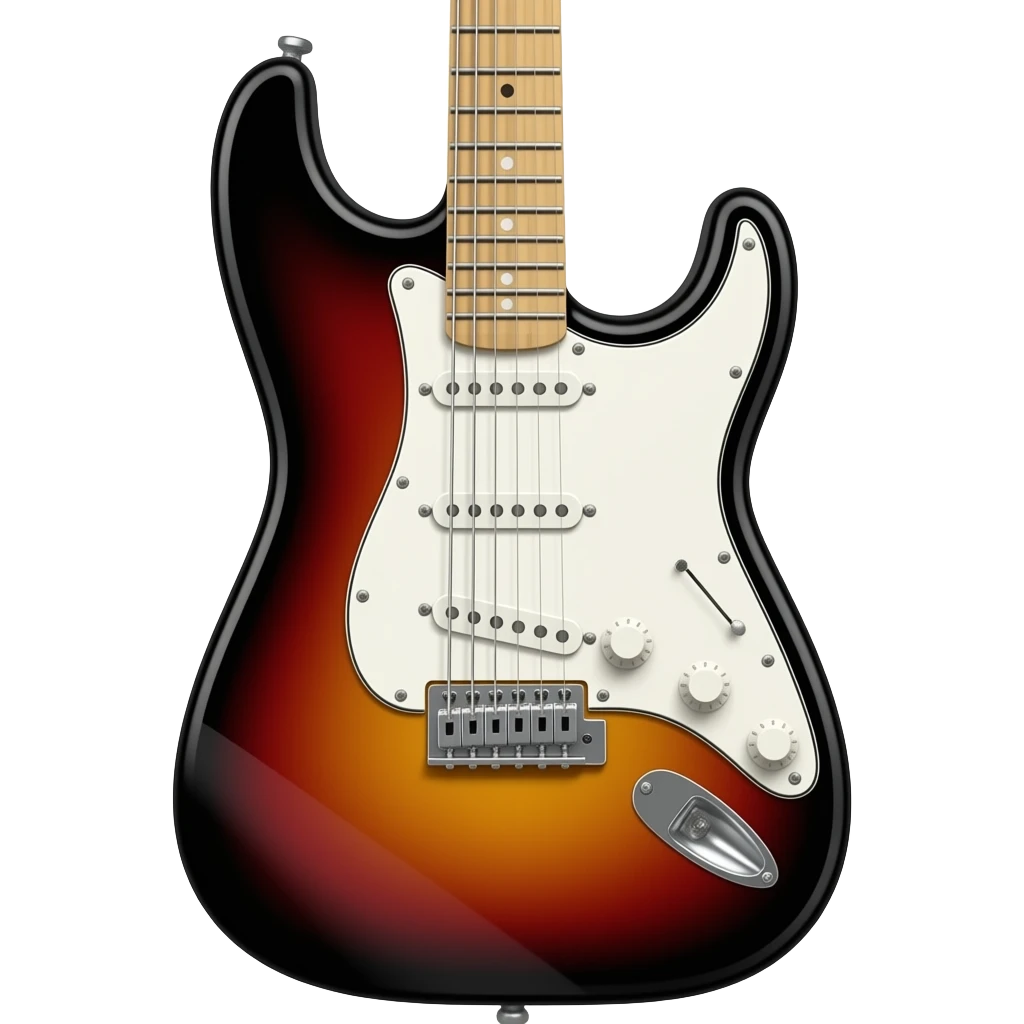 Gitar tahta siyahtan kırmızıya doğru emoji