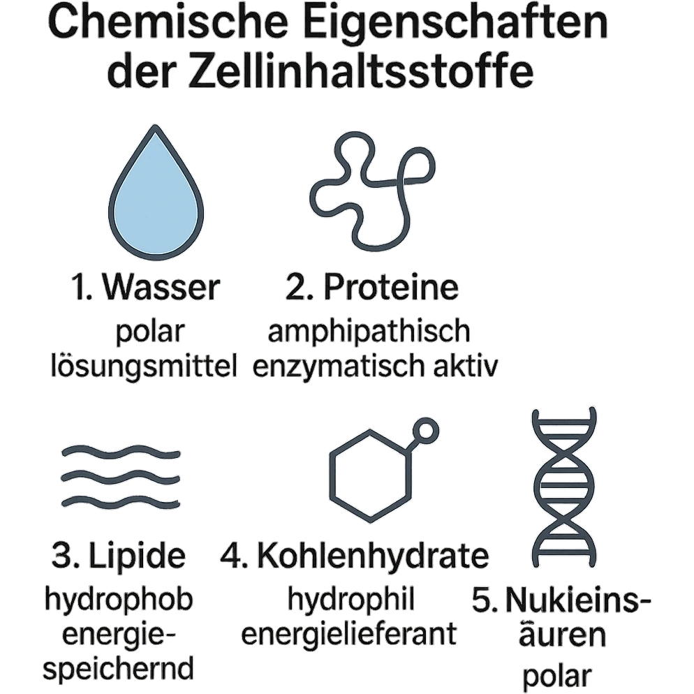 Chemische Eigenschaften der Zellinhaltsstoffe emoji