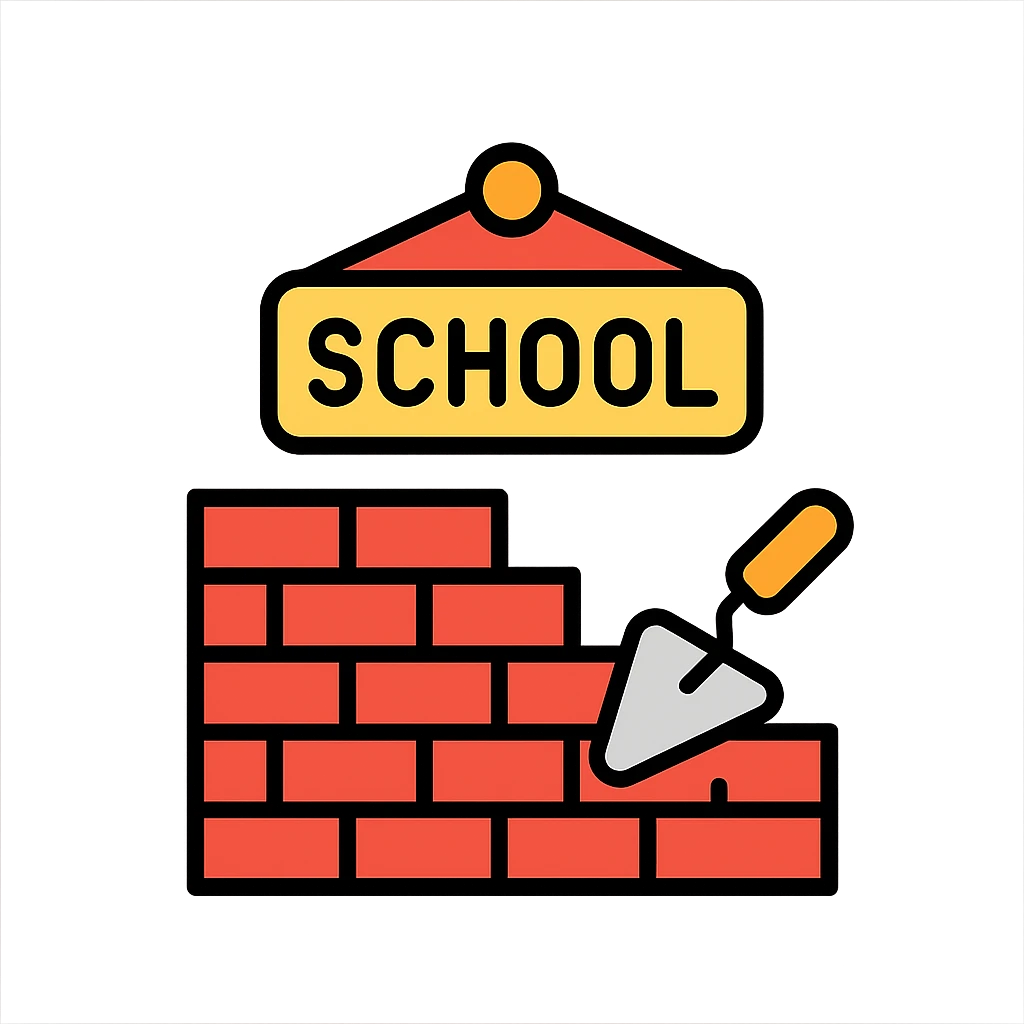 school wall under construction emoji