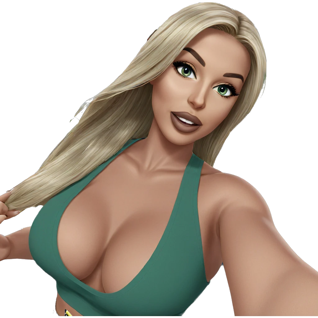 blonde girl with car selfie emoji