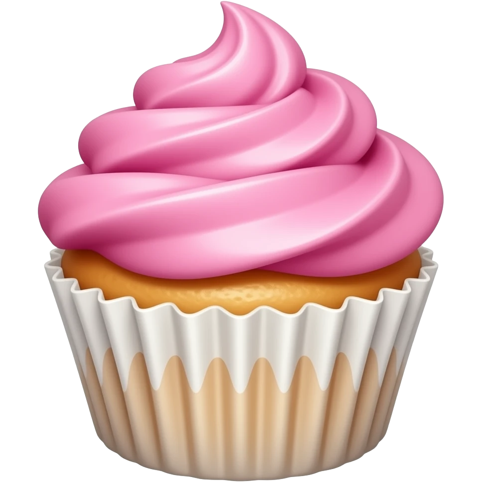 Cupcake with pink icing emoji
