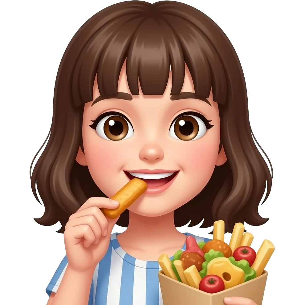 Eating junkfood girl emoji