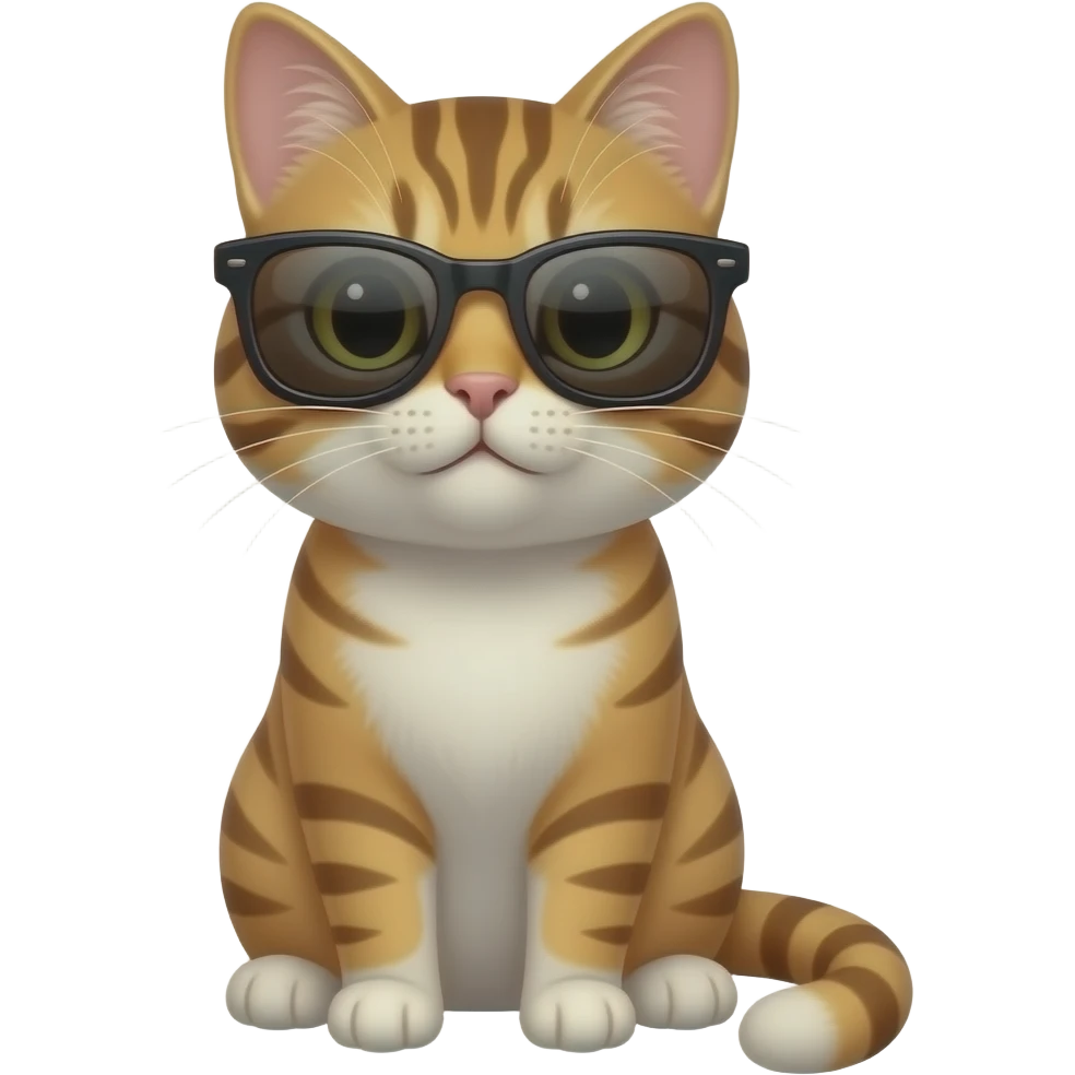 Cat wearing sunglasses emoji