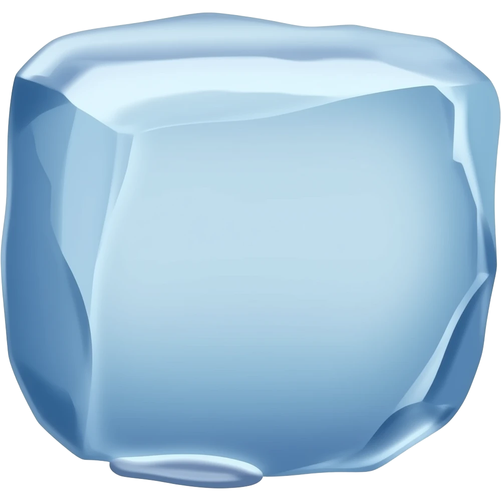 Giant Hailstone in rectangle shape emoji