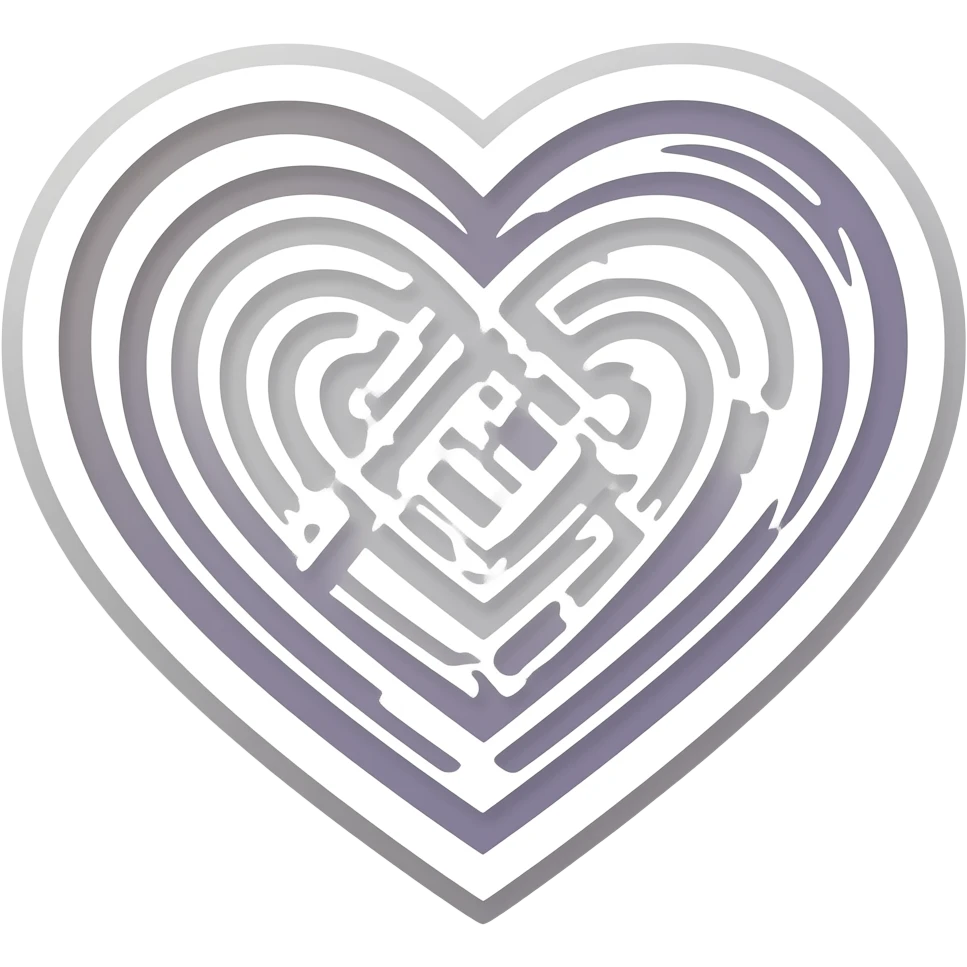 minimal line-art heart sticker, elegant thin stroke, pastel tones, clean vector design, no background, modern aesthetic, 8k emoji