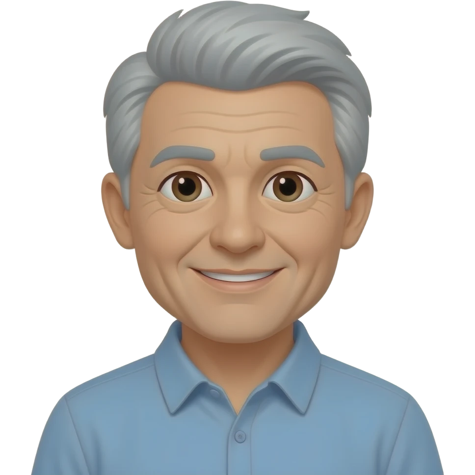 Very kind and loving with grey hair emoji