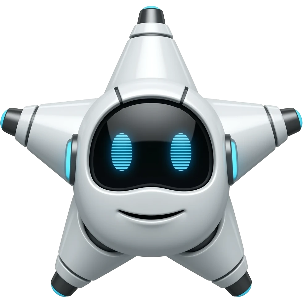 artificial intelligence robot star emoji