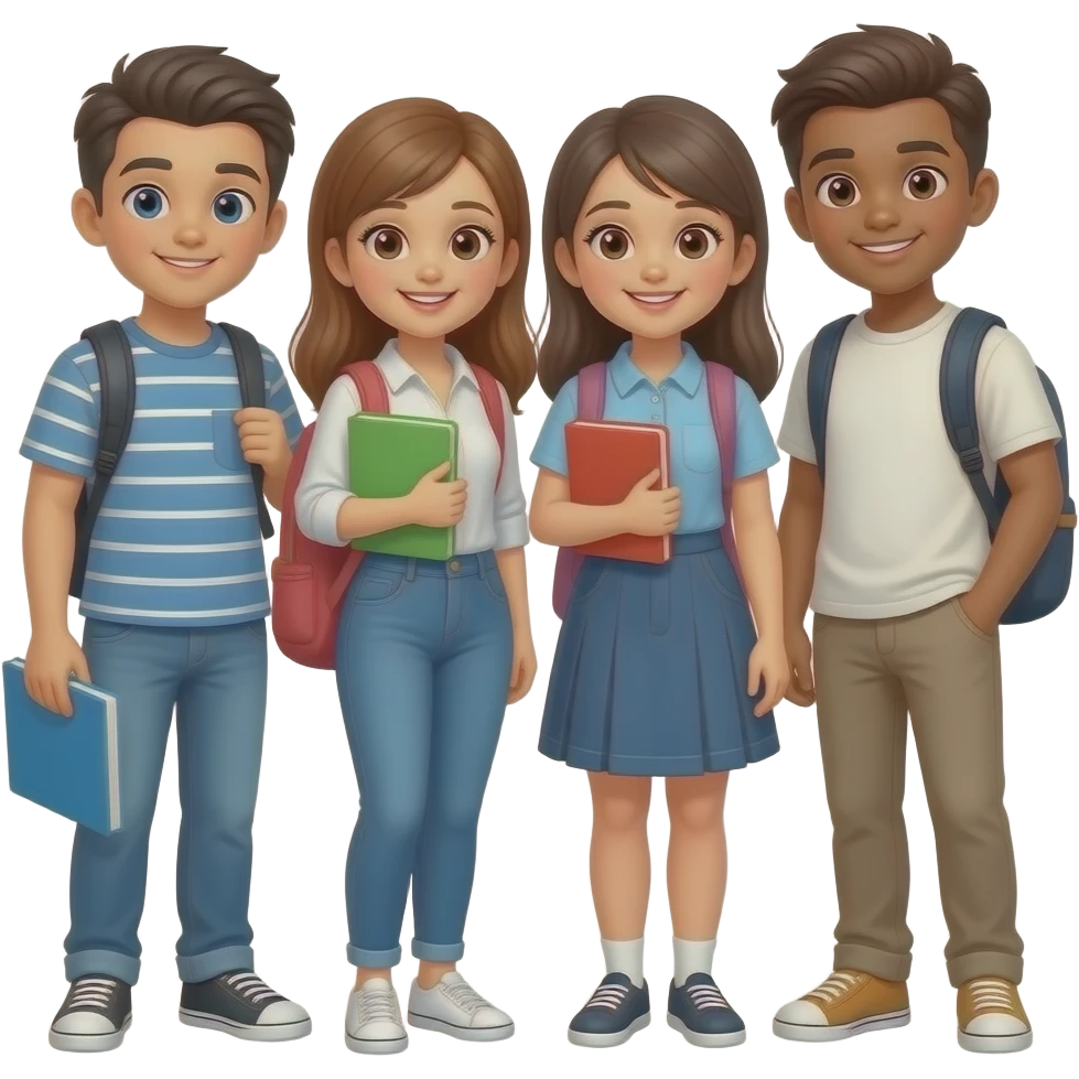 Happy students emoji