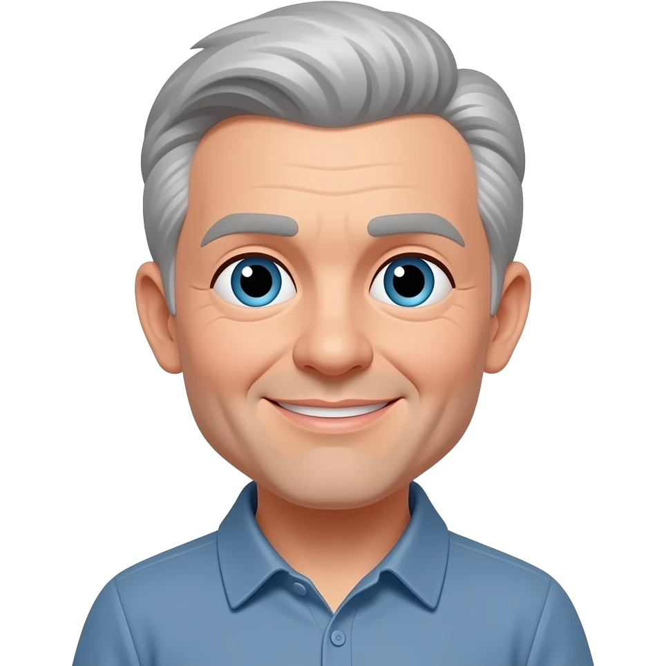 Very kind and loving with grey hair emoji