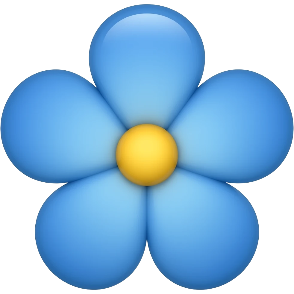 Blue flower emoji