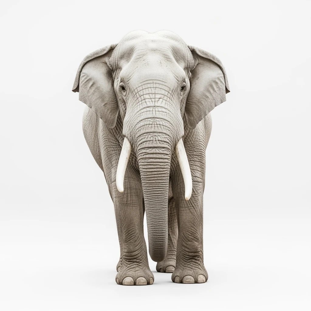Elephant white background emoji