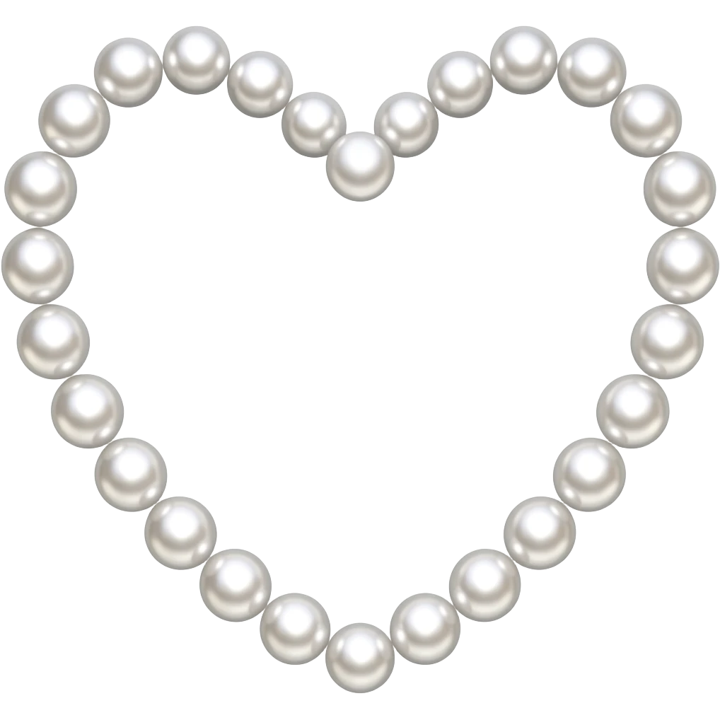 Heart shaped Pearl necklace emoji