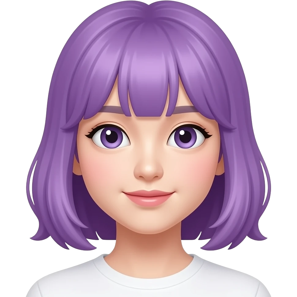 kpop purple hair girl emoji