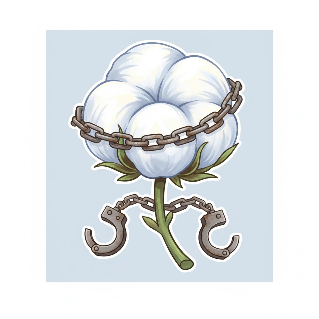 нарисуй в стиле детализированного эмоджи  пушистый хлопковый шарик с цепями или наручниками на стебельке  без фона emoji