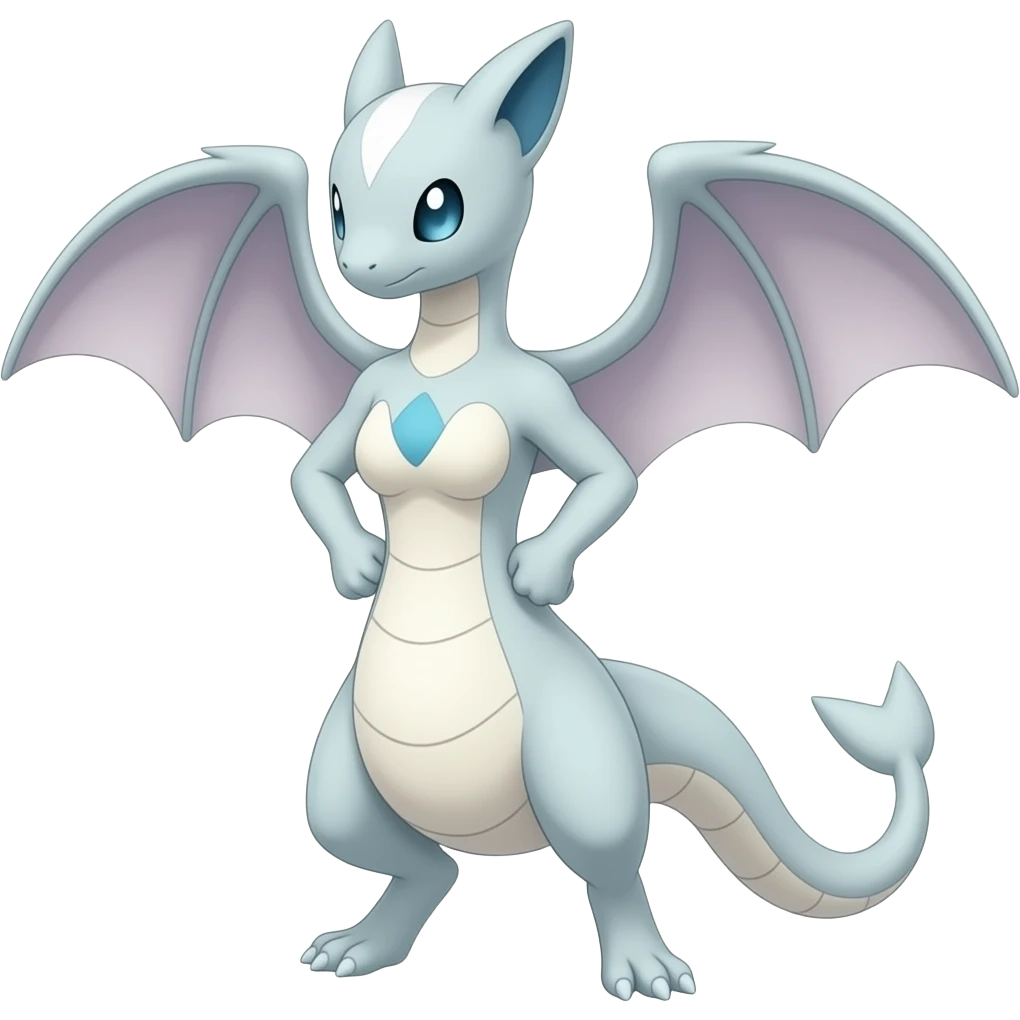 Shiny Sylveon-Inteleon-Pokémon-Dratini-Dialga-Amaura-fusion (full body) emoji