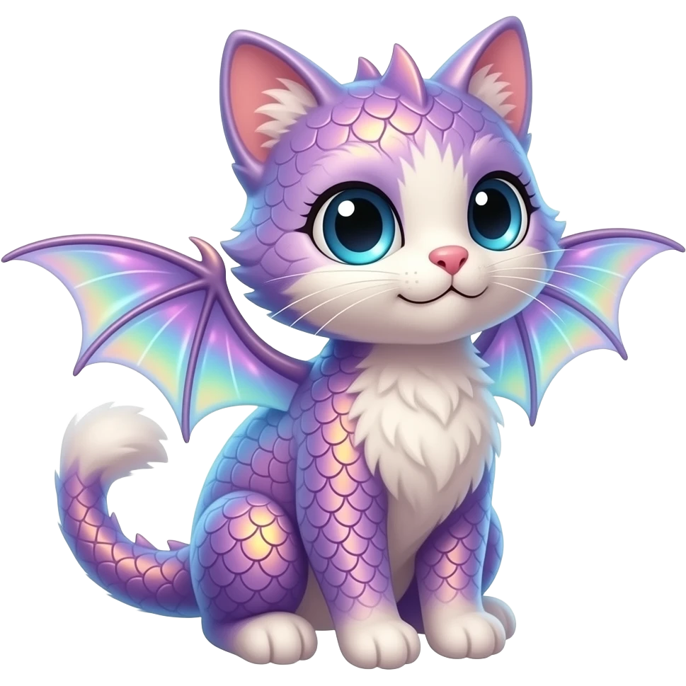 P moe meow meow cute fuzzy realistic Randomly-faerie-drake exotic Fakémon-creature emoji
