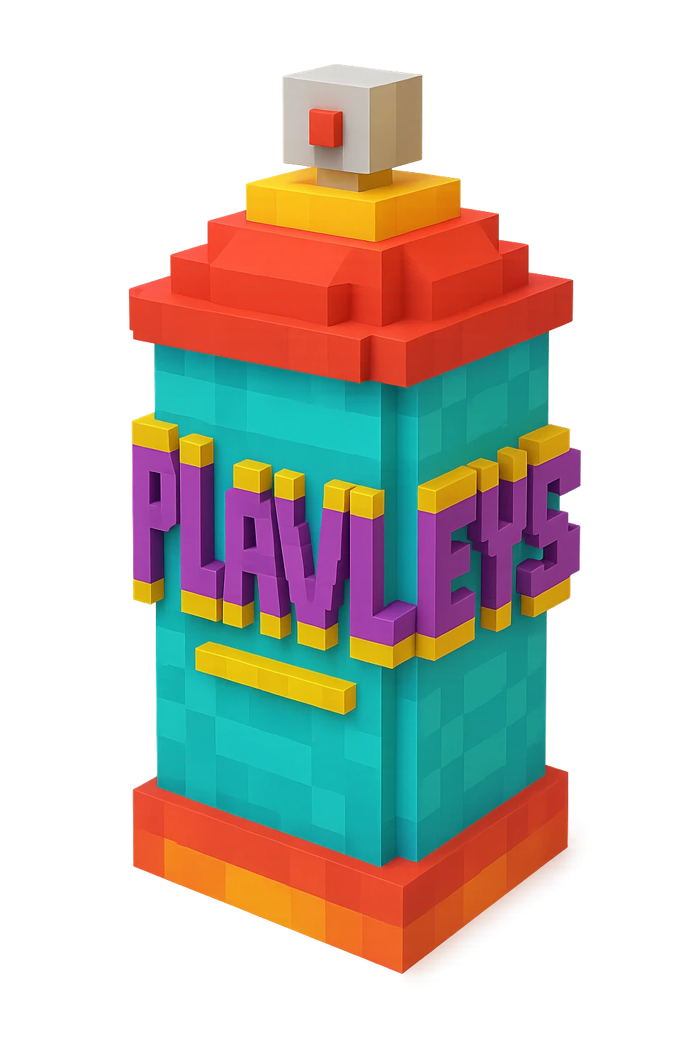 spray paint can with graffiti "PLAVLEYS" emoji