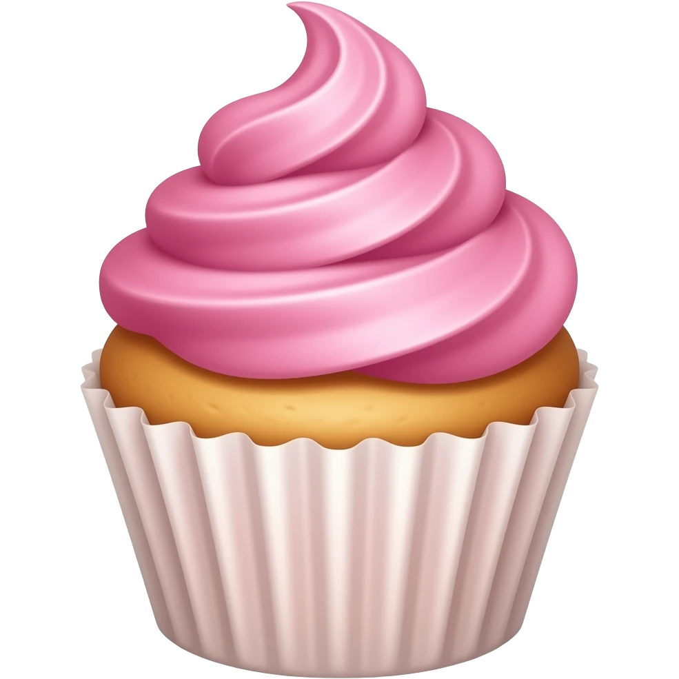 Cupcake with pink icing emoji