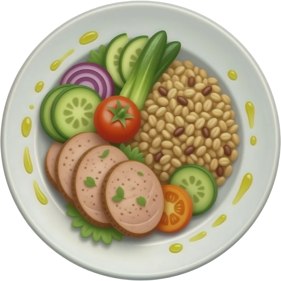 aethetic balanced food plate emoji