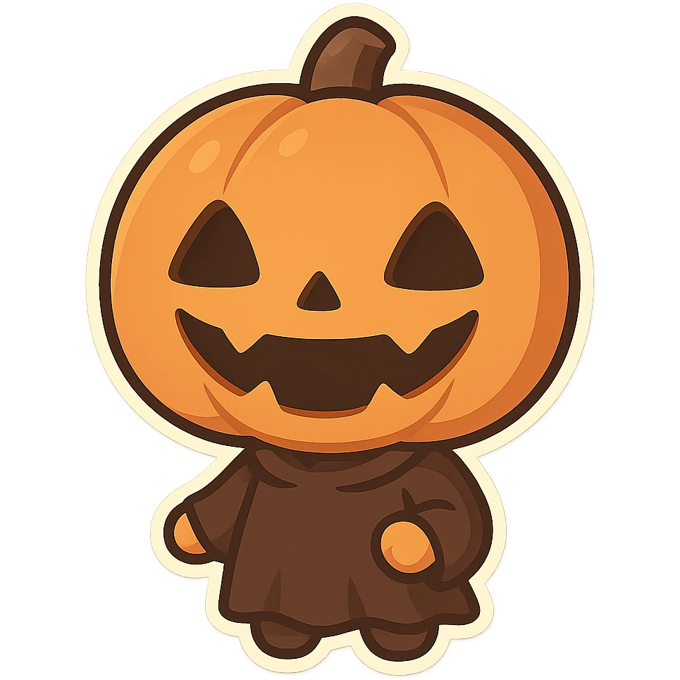 一个万圣节南瓜头 emoji