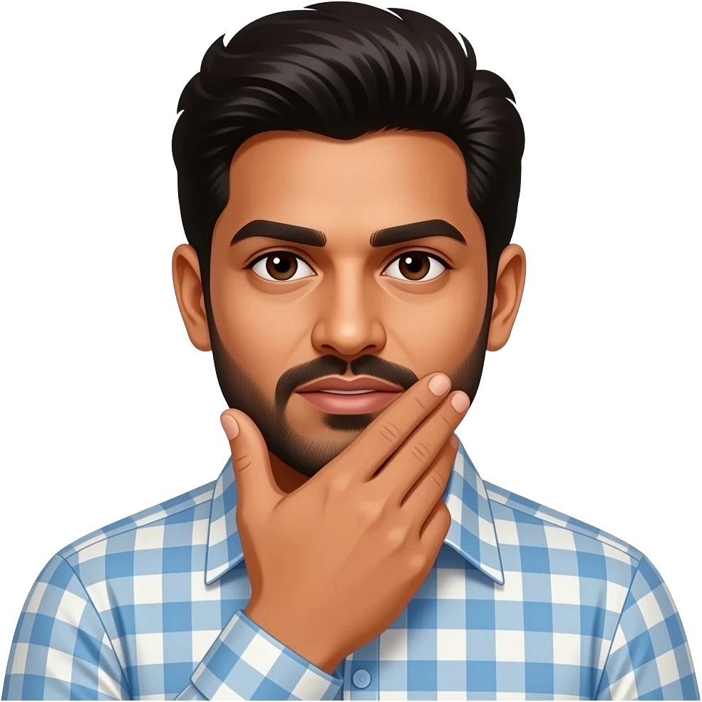 Choking neck with hand. Fave indian emoji