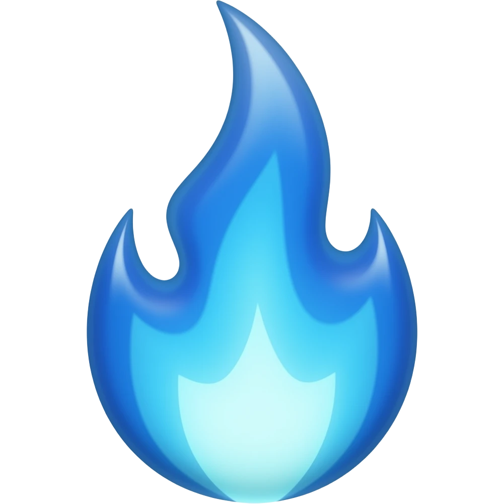 Blue flames emoji