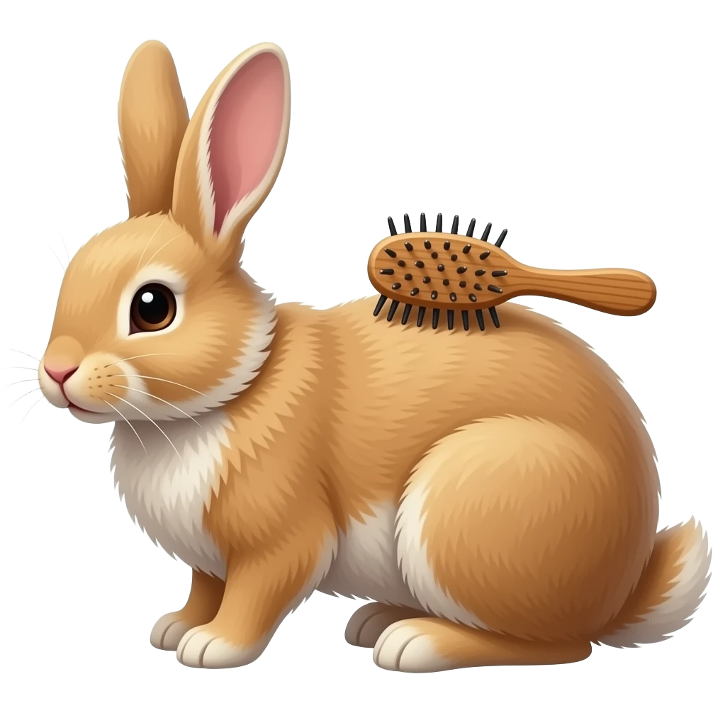 7. Bunny combs bunny’s fur. 🐰 emoji