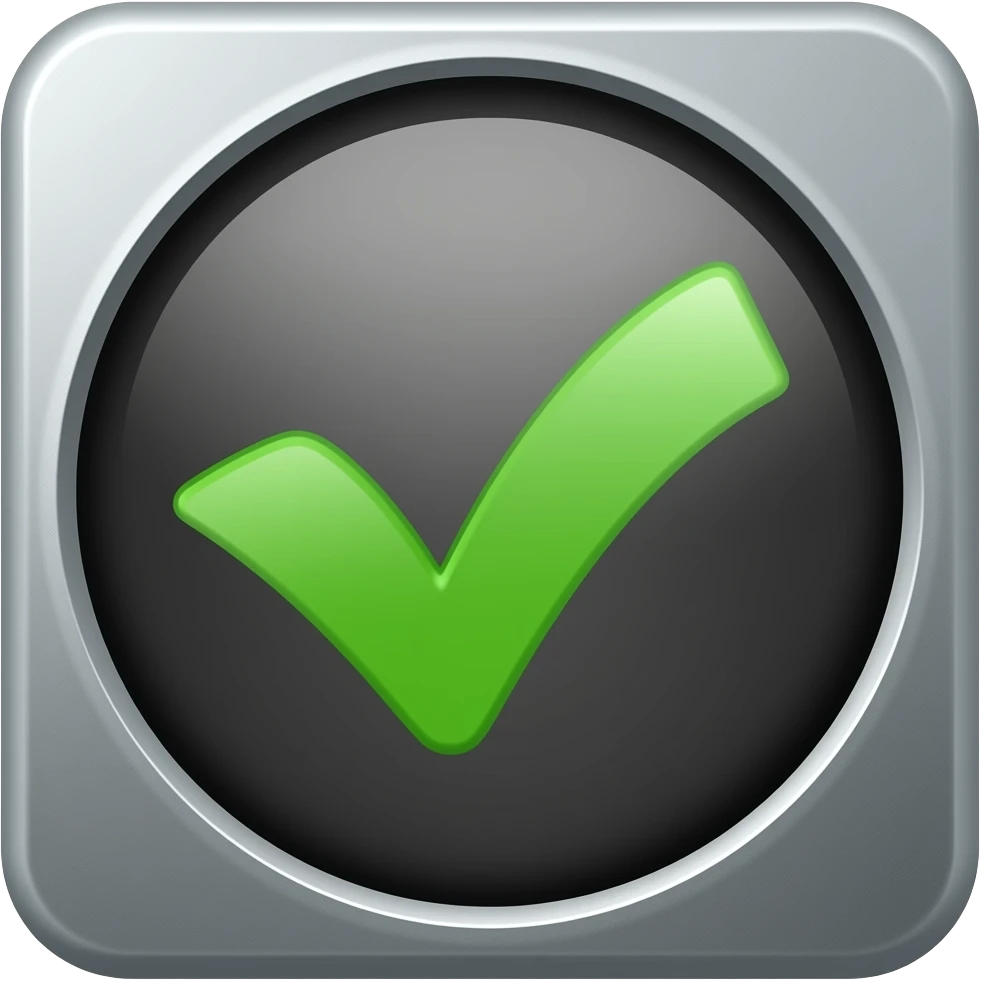 Black Verification badge emoji