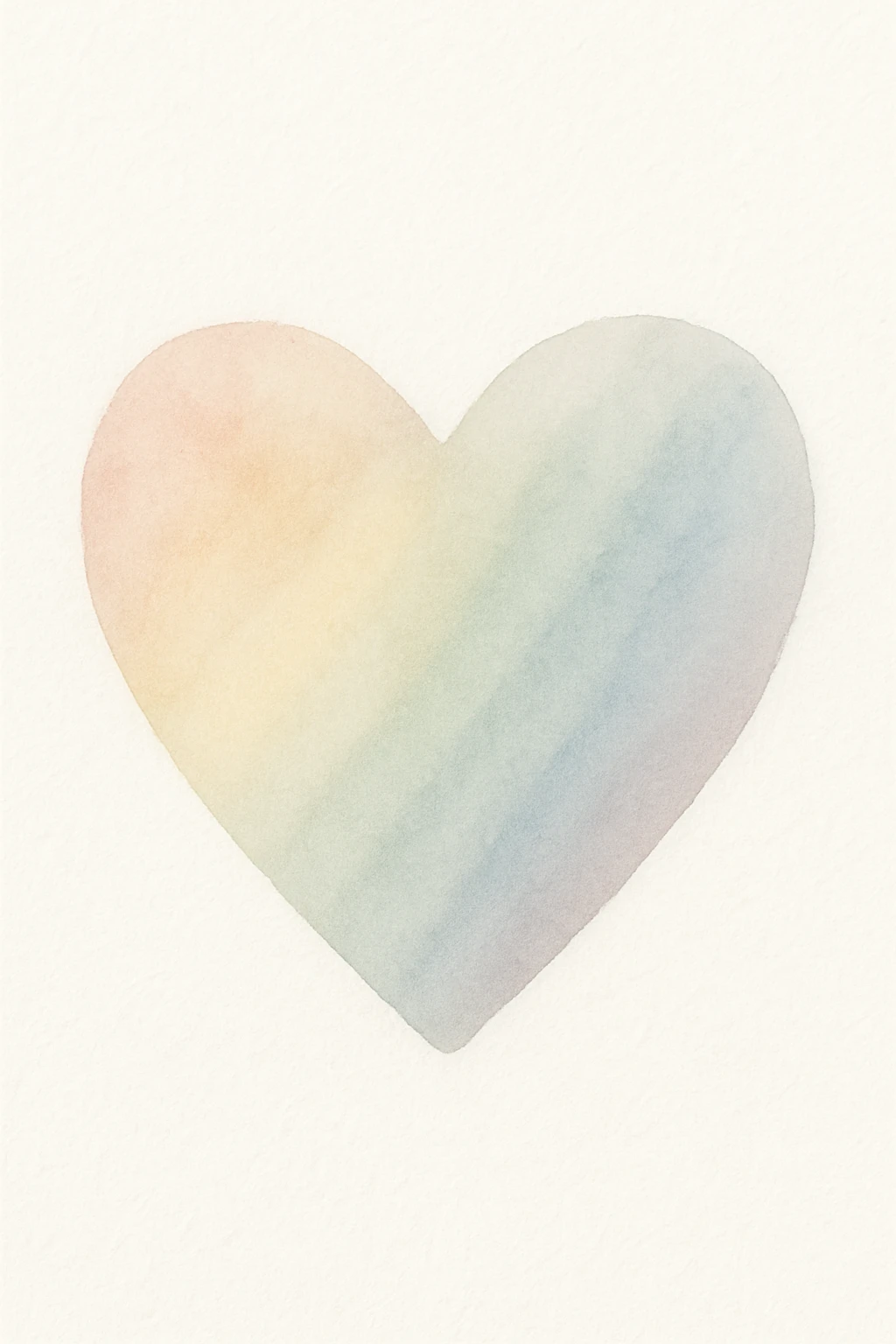 pride heart, soft blended rainbow hues emoji