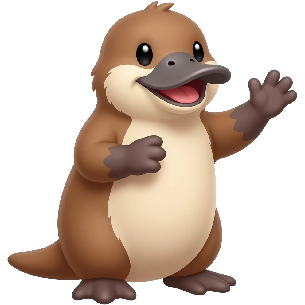 smiling duck-billed platypus emoji
